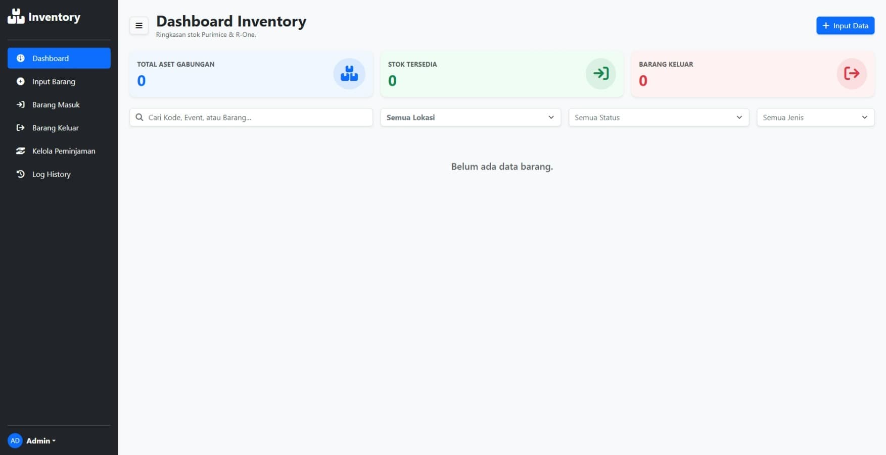 Inventory Warehouse Management