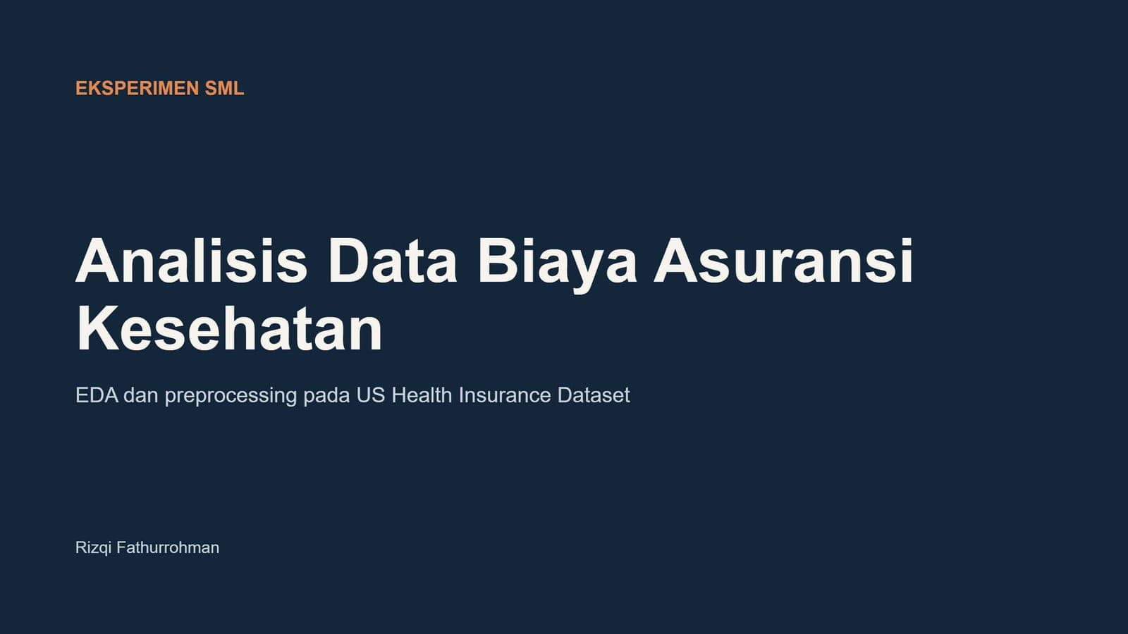 Analisis Data Biaya Asuransi Kesehatan
